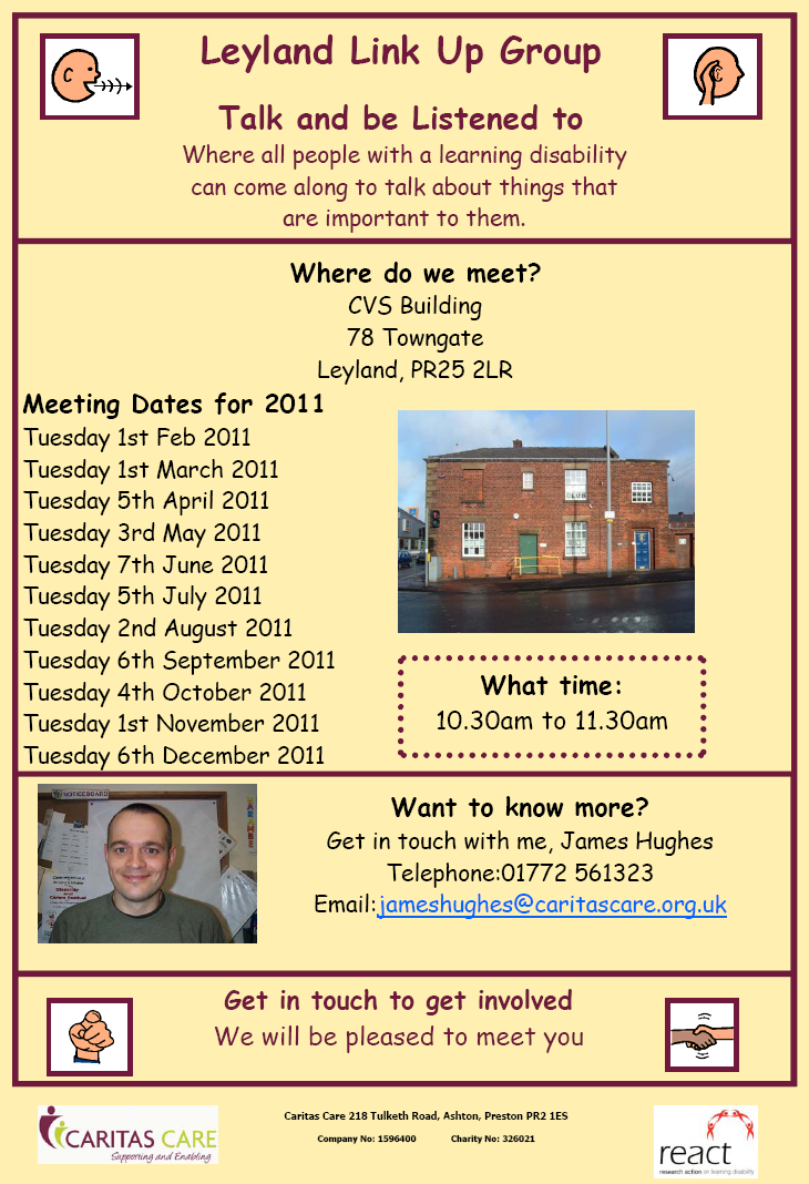 Dates of the Leyland Link Up Group