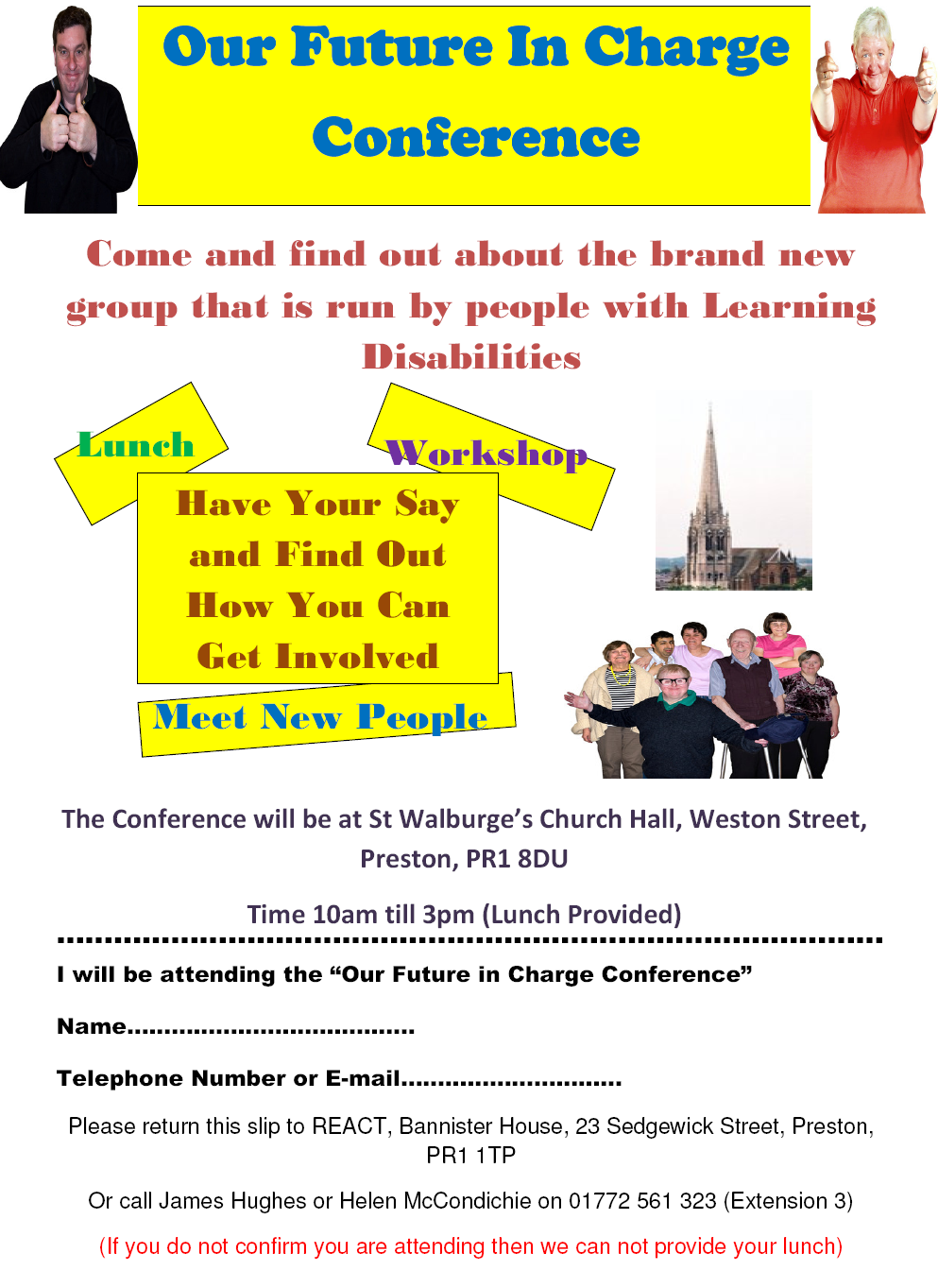 flyer for 'Our Future In Charge Conference'